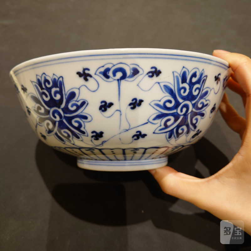 清光绪 青花缠枝莲纹碗 - 图8